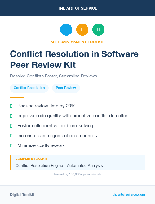 Conflict Resolution in Software Peer Review Kit