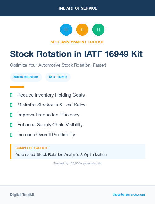 Stock Rotation in IATF 16949 Kit