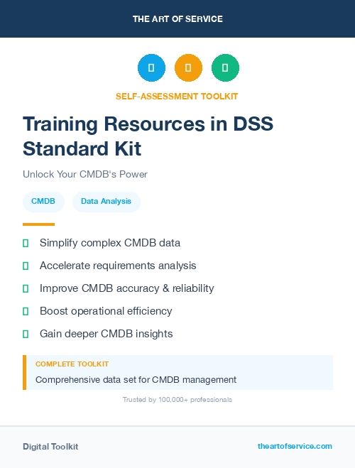 Training Resources in DSS Standard Kit