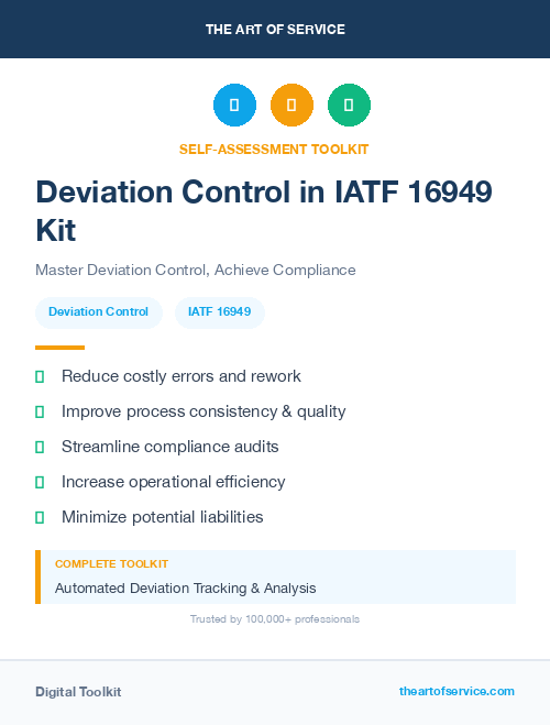 Deviation Control in IATF 16949 Kit