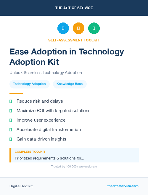 Ease Adoption in Technology Adoption Kit