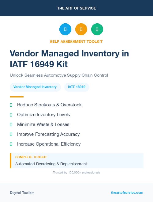 Vendor Managed Inventory in IATF 16949 Kit