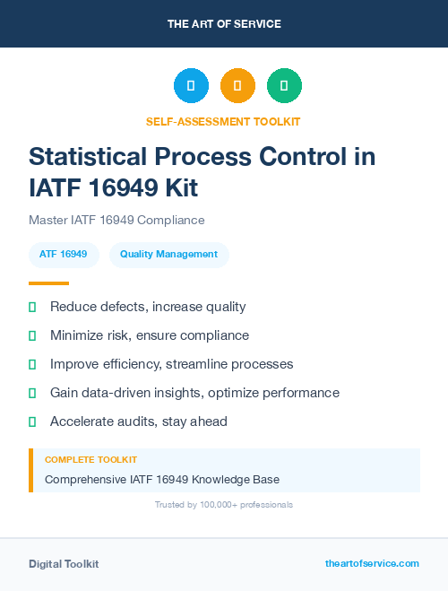 Statistical Process Control in IATF 16949 Kit