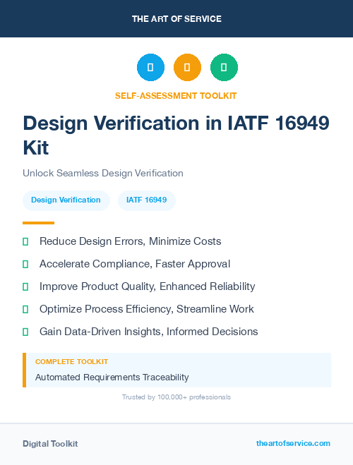 Design Verification in IATF 16949 Kit