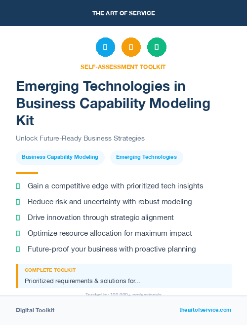 Emerging Technologies in Business Capability Modeling Kit