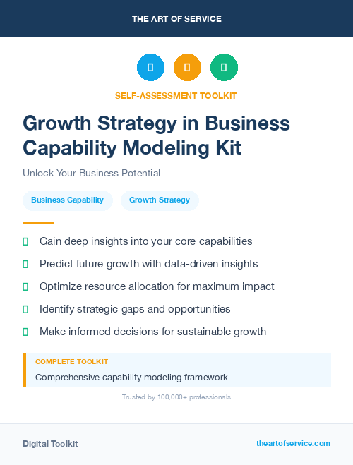 Growth Strategy in Business Capability Modeling Kit