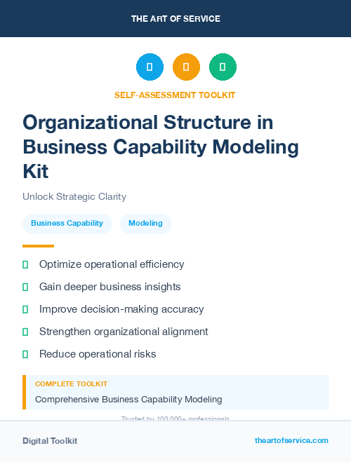 Organizational Structure in Business Capability Modeling Kit