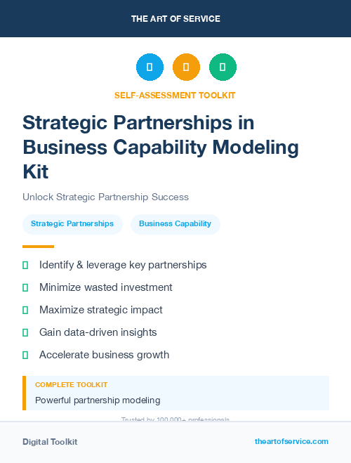 Strategic Partnerships in Business Capability Modeling Kit
