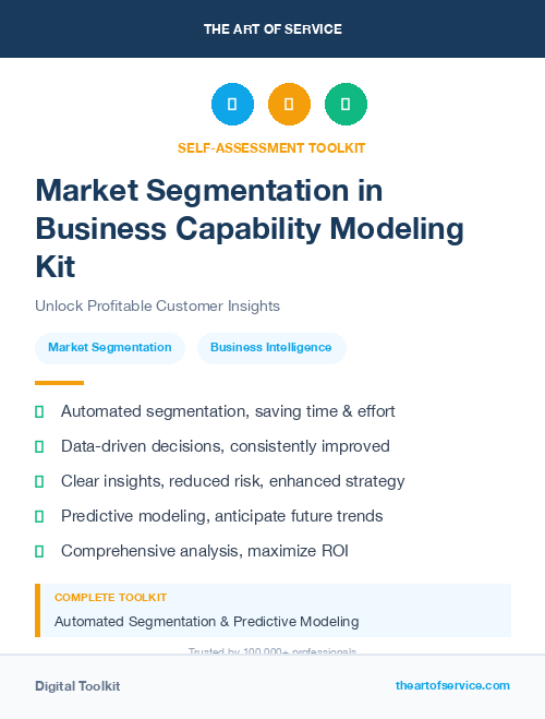 Market Segmentation in Business Capability Modeling Kit