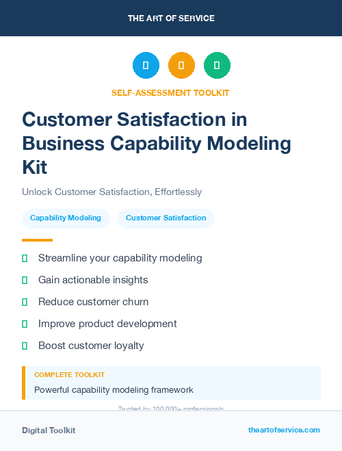 Customer Satisfaction in Business Capability Modeling Kit