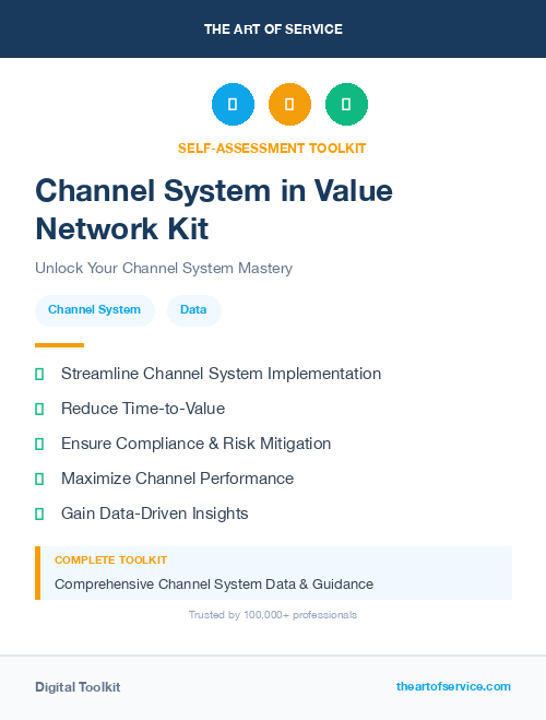 Channel System in Value Network Kit