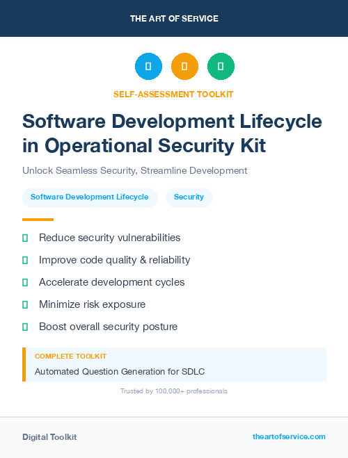 Software Development Lifecycle in Operational Security Kit