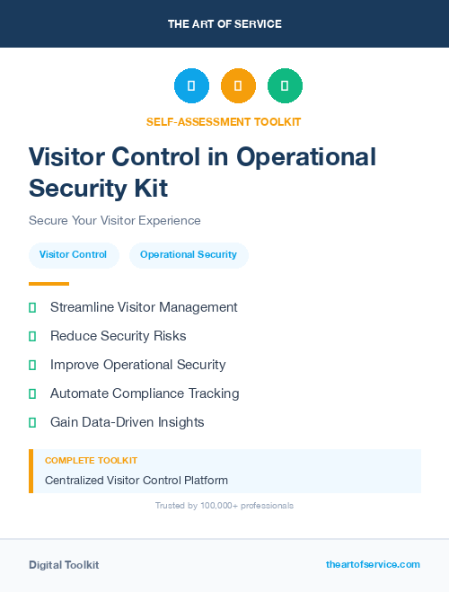 Visitor Control in Operational Security Kit