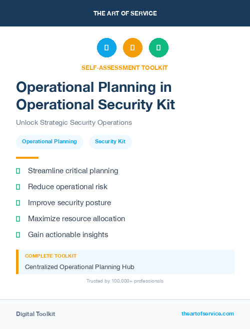 Operational Planning in Operational Security Kit