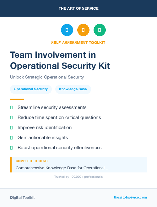 Team Involvement in Operational Security Kit