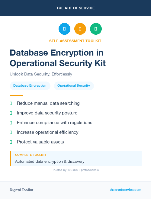 Database Encryption in Operational Security Kit