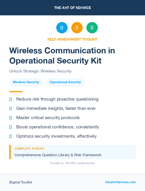 Wireless Communication in Operational Security Kit
