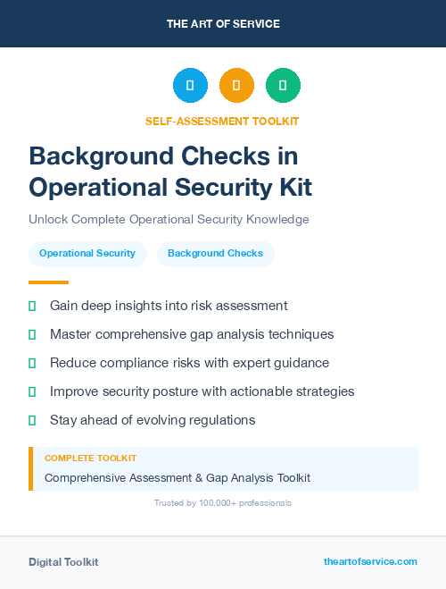 Background Checks in Operational Security Kit