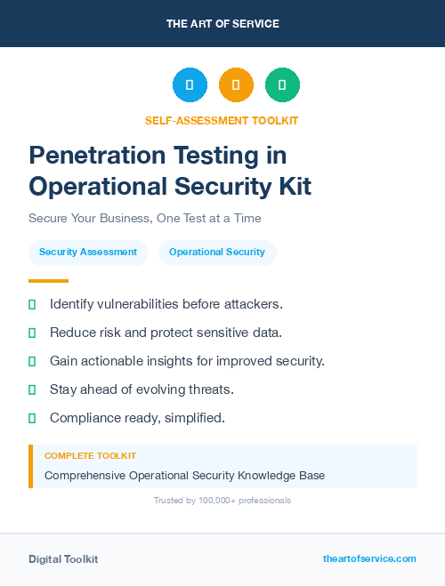 Penetration Testing in Operational Security Kit