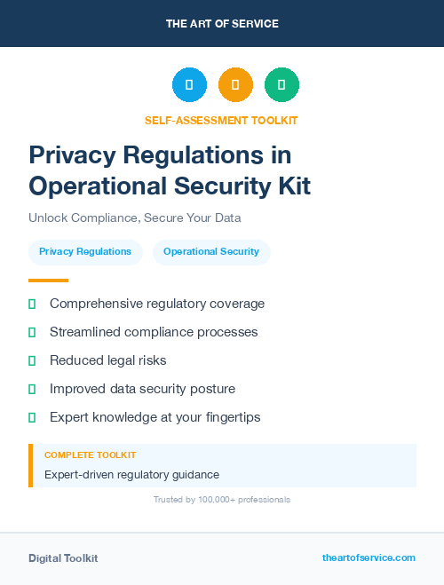 Privacy Regulations in Operational Security Kit