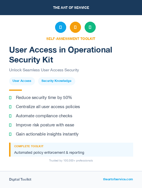 User Access in Operational Security Kit