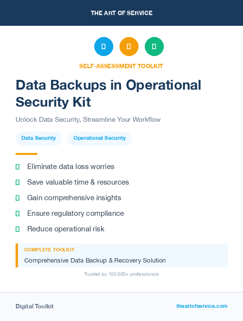 Data Backups in Operational Security Kit