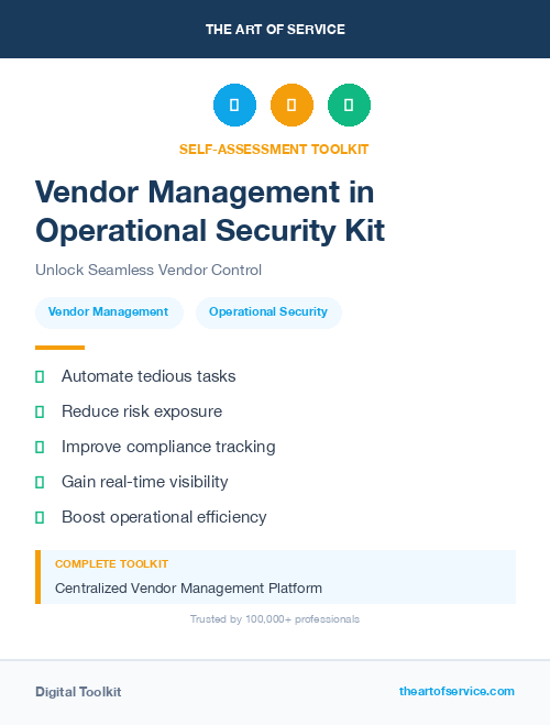 Vendor Management in Operational Security Kit