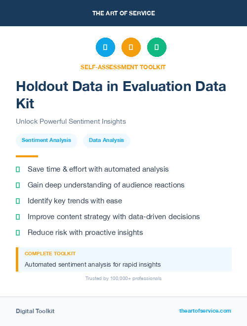 Holdout Data in Evaluation Data Kit