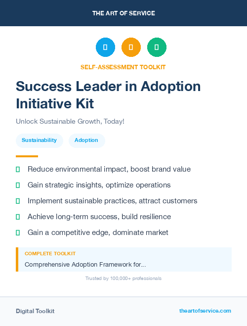 Success Leader in Adoption Initiative Kit