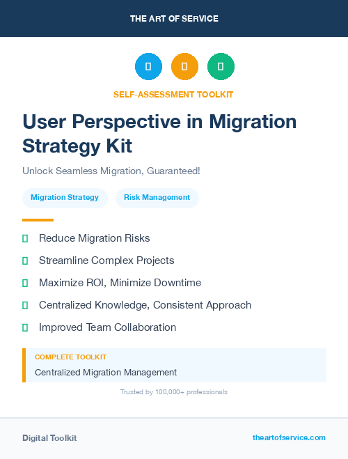 User Perspective in Migration Strategy Kit