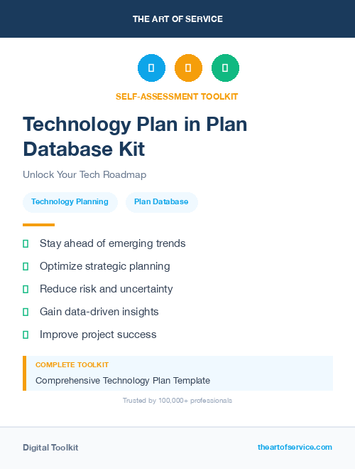 Technology Plan in Plan Database Kit
