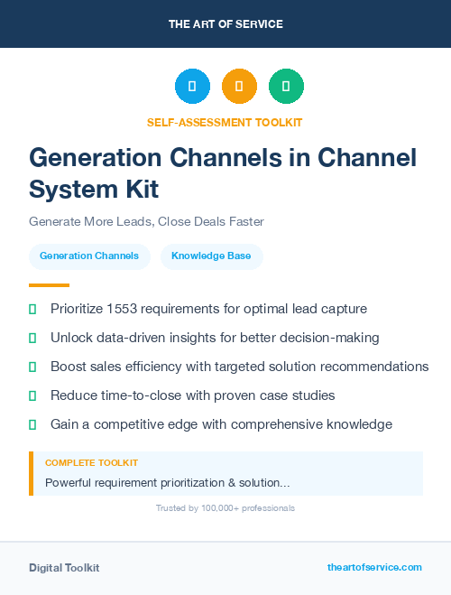 Generation Channels in Channel System Kit