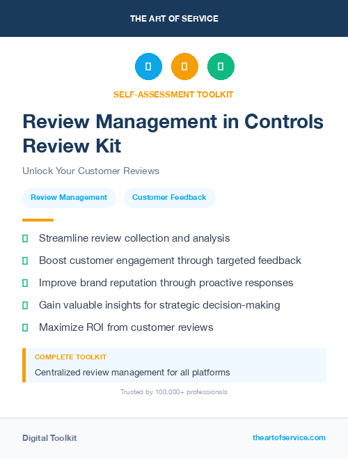 Review Management in Controls Review Kit