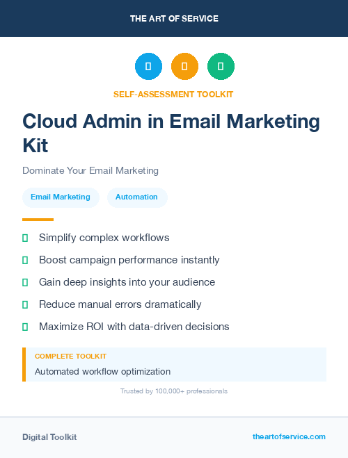 Cloud Admin in Email Marketing Kit