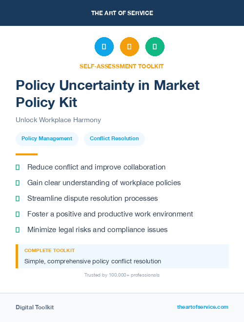 Policy Uncertainty in Market Policy Kit