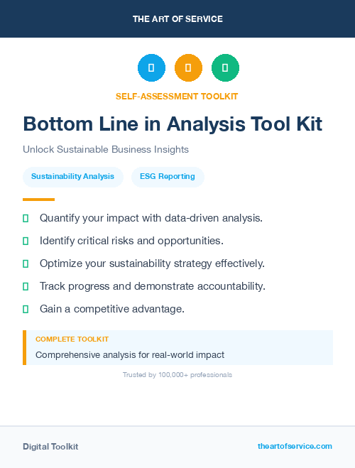 Bottom Line in Analysis Tool Kit