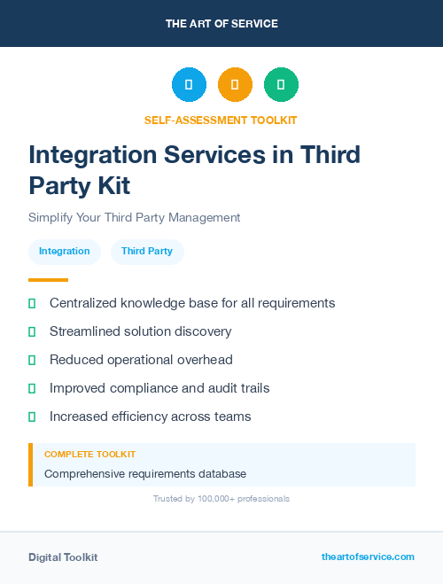 Integration Services in Third Party Kit