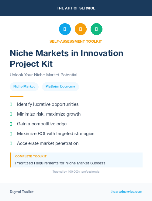 Niche Markets in Innovation Project Kit