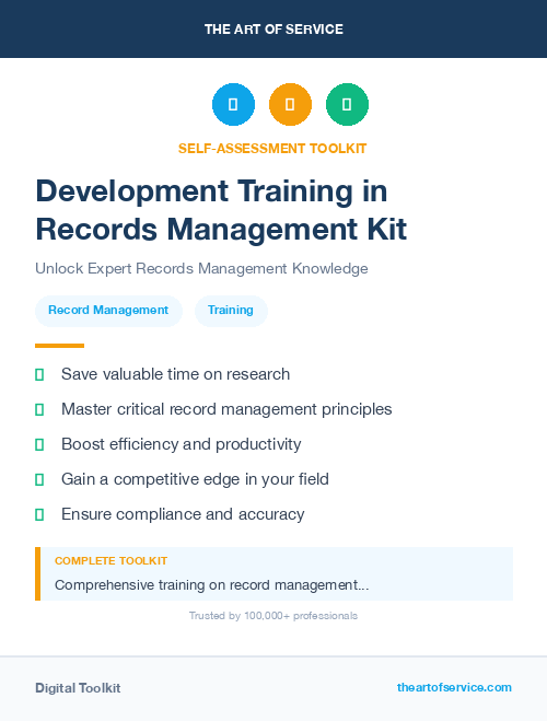 Development Training in Records Management Kit