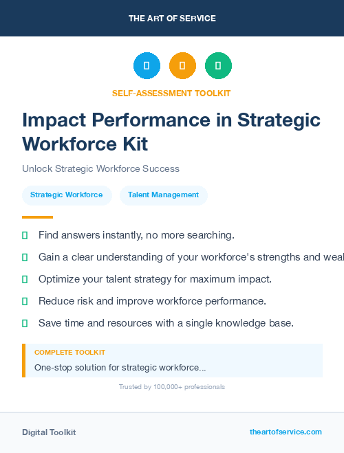 Impact Performance in Strategic Workforce Kit
