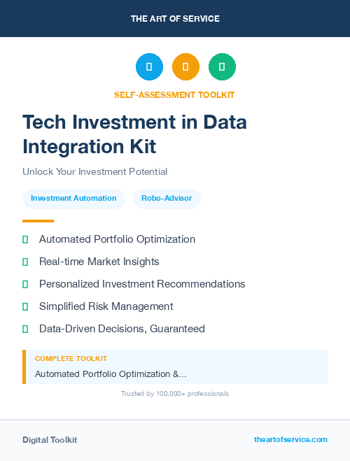 Tech Investment in Data Integration Kit