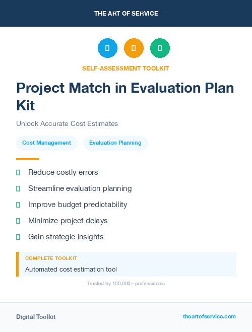 Project Match in Evaluation Plan Kit