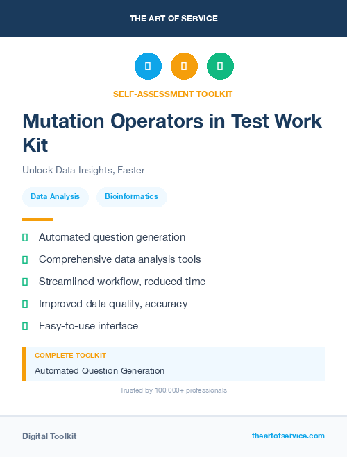 Mutation Operators in Test Work Kit
