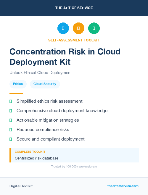 Concentration Risk in Cloud Deployment Kit