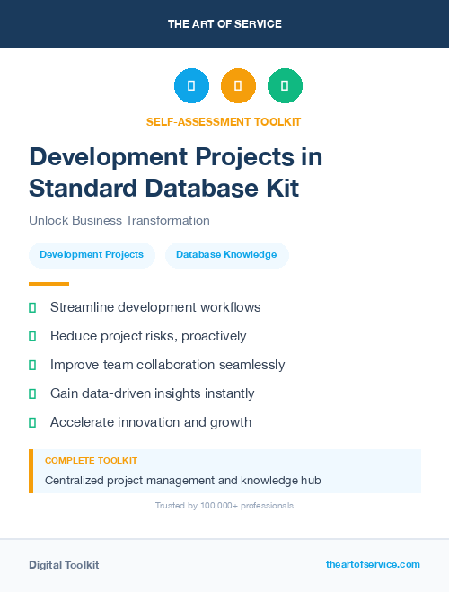 Development Projects in Standard Database Kit