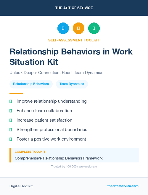 Relationship Behaviors in Work Situation Kit