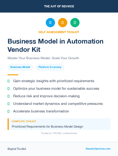 Business Model in Automation Vendor Kit