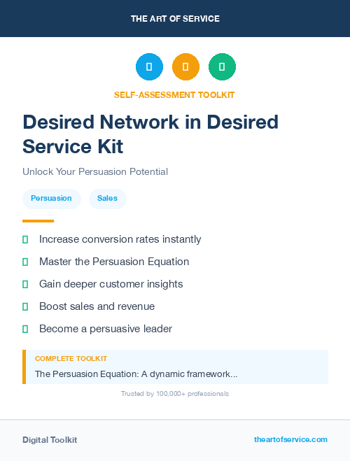 Desired Network in Desired Service Kit