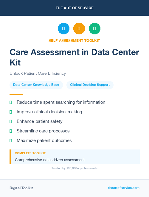Care Assessment in Data Center Kit