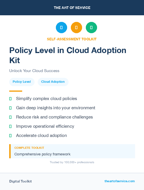 Policy Level in Cloud Adoption Kit